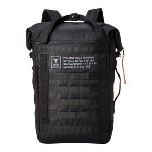 Under Armour Project Rock Box Duffle Backpack Bag Black Gym Travel Hiking 21.9L